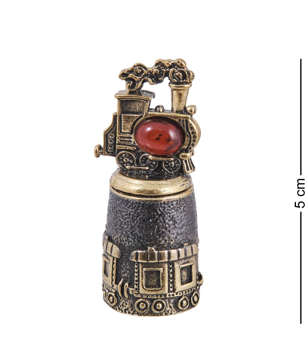 AM-4024 Наперсток «Паровоз» (латунь, янтарь)