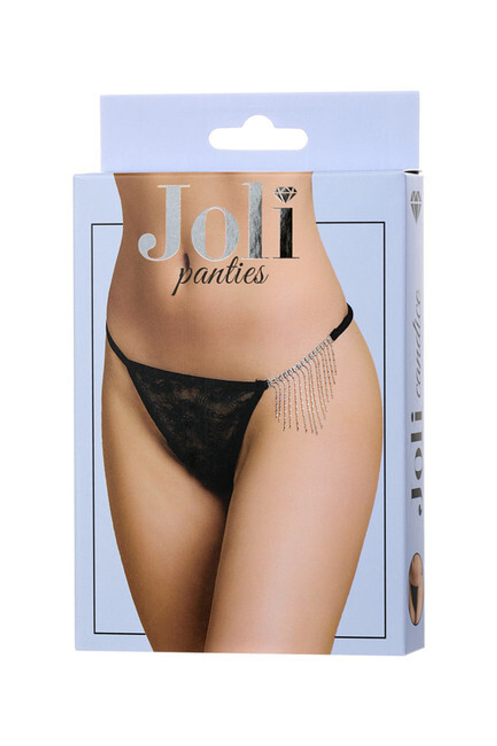 Трусики со стразами черные Joli Candice (42-46) (Цвет: черный)