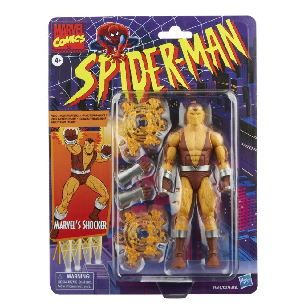 Hasbro Marvel Legends Spider-Man - фигурка Marvel&#39;s Shocker 16 см в стиле ретро F3694