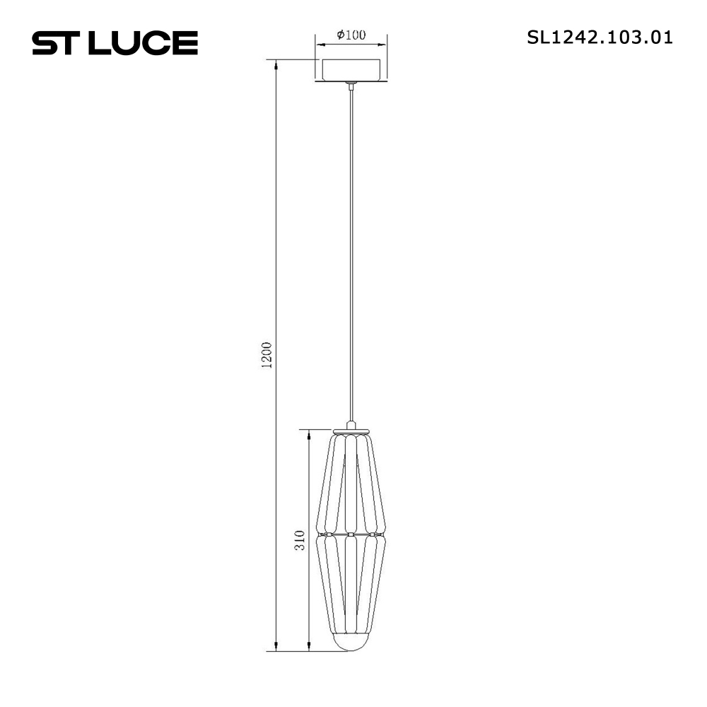 SL1242.103.01 Светильник подвесной ST-Luce Хром/Дымчатый G9 1*5W 4000K