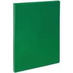 Папка А4 на 2х кольцах 25мм, 500мкм, пластик, зеленая (Стамм)
