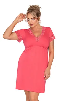 Mariza plus nightdress Coral