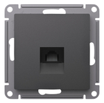 ATLASDESIGN РОЗЕТКА компьютерная RJ45, кат. 5Е, механизм, БАЗАЛЬТ