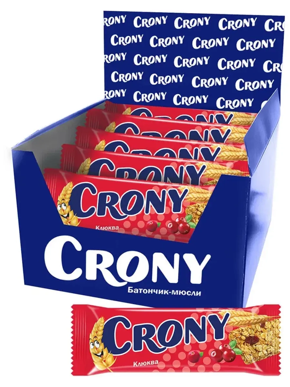 Батончики-мюсли со вкусом Клюквы 50 г * 12 шт
