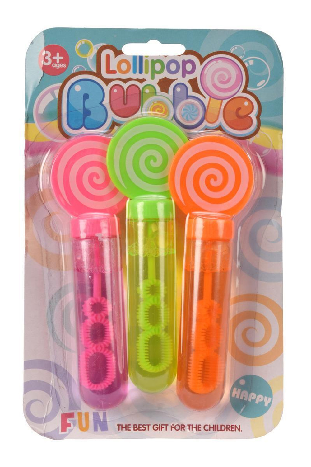 Мыльные пузыри Леденец 3шт 13, 5см, блистер 6029