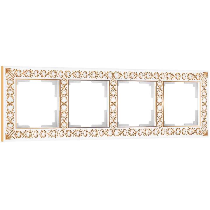 Рамка Werkel на 4 поста (белое золото) a050935 4690389158278