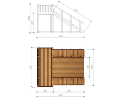 Зимняя горка TORUDA Север wood-4 (скат 3 м)