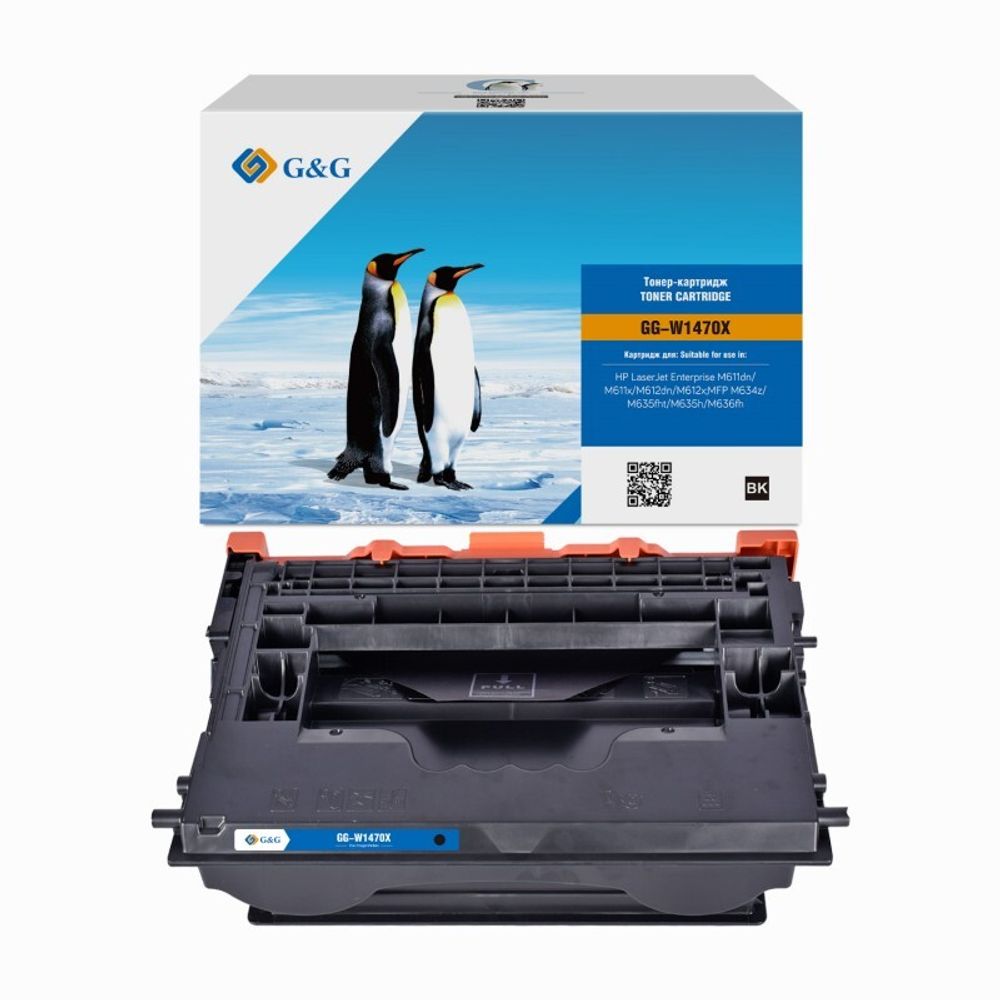 Картридж G&amp;G аналог W1470X (147X) для LJ M610/M611/M612/M634/M635/M636, с чипом (25 200 стр.)