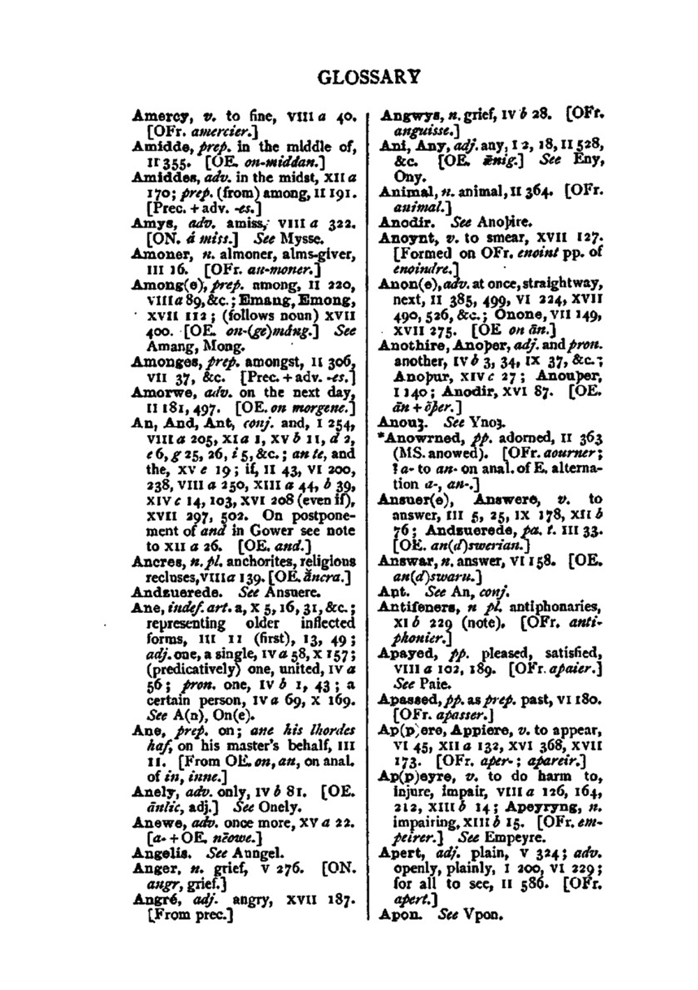 A middle English vocabulary. Designed for use with Sisam's Fourteenth century verse and prose | J. R. R. Tolkien