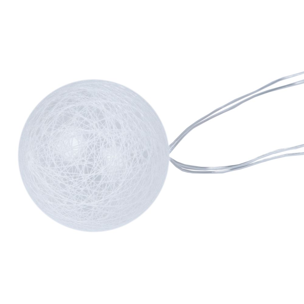 USL-S-230-PM1800 COTTON BALLS-1 Садовая гирлянда на солнечной батарее Клубки. 10 светодиодов. Теплый белый свет. 1xАА Ni-Mh аккумулятор в-к. IP44. TM Uniel