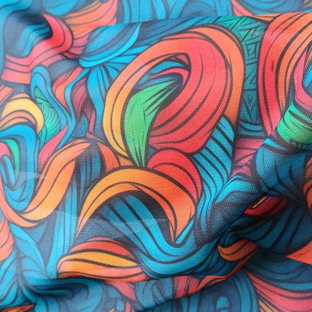 Сетка-утяжка с принтом, эклектичные пятна эмоций