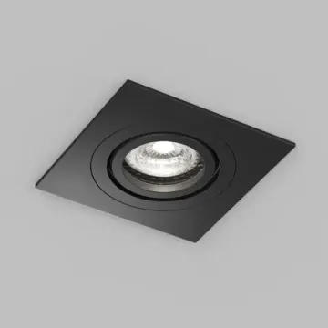Точечный встраиваемый влагозащищенный светильник 1*GU10 DK2111-BK чёрный Hydro Denkirs