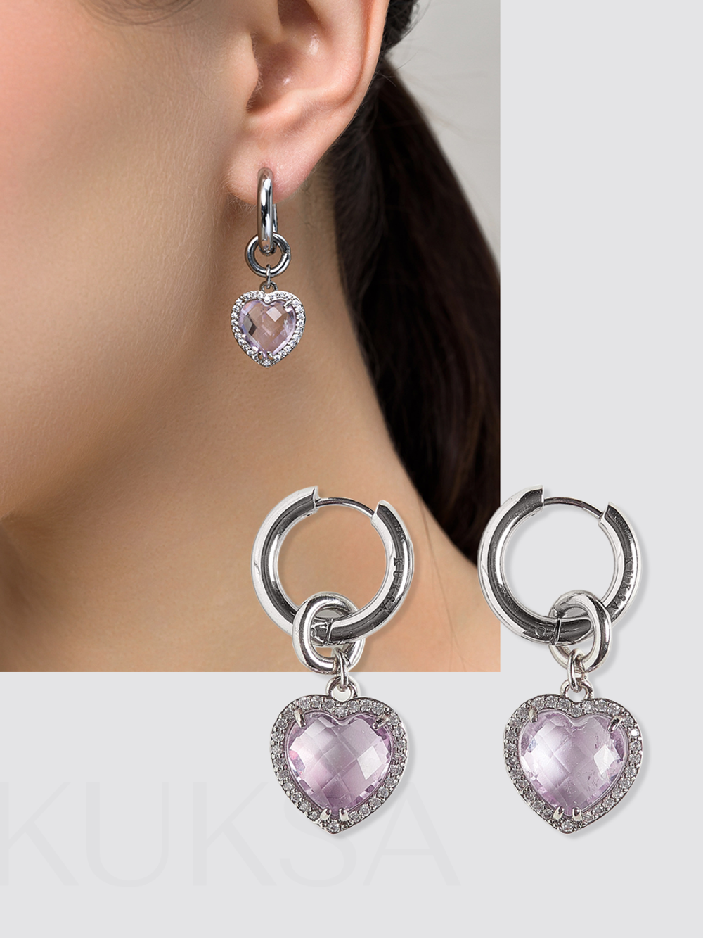 Серьги "Whale Royal Love" silver