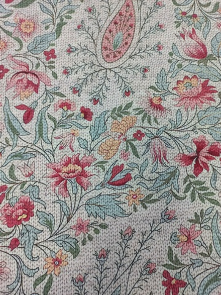 Футер 2х нитка петля Цветочный орнамент