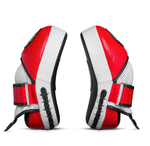 Лапы тренерские LEADERS CLASSIC CURVED BK/RD/WH (ONE, кожа, черный/красный/белый)