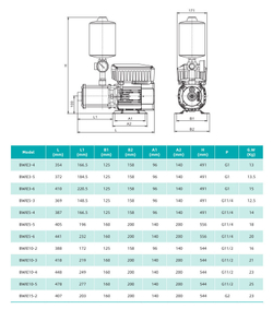 Горизонтальный многоступечатый центробежный интеллектуальный частотно-регулируемый насос с интегрированным частотным преобразователем серии BWIE, Shimge (до +120°C)