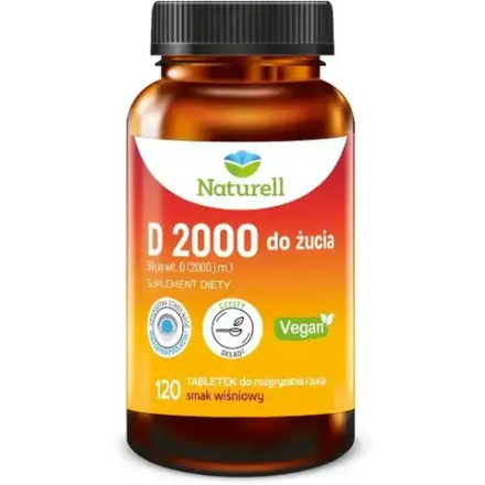 Naturell D 2000, со вкусом вишни, - 120 жевательных таблеток