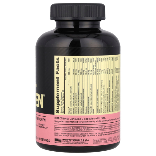 Optimum Nutrition, Opti-Women®, мультивитаминная добавка для активных женщин, 120 капсул