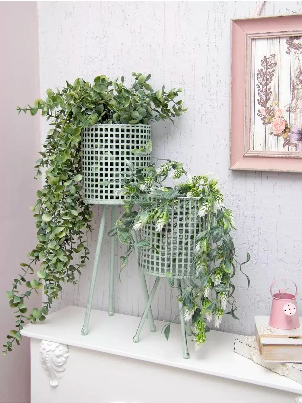 Кашпо металлическое на ножках 45,5*21,5см