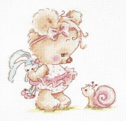 Набор для вышивания "Я с тобой дружусь !", 13 x 13 см (Россия)