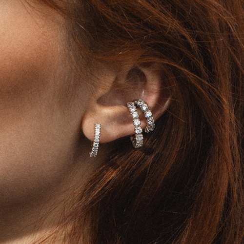 Кафф двойной с фианитами