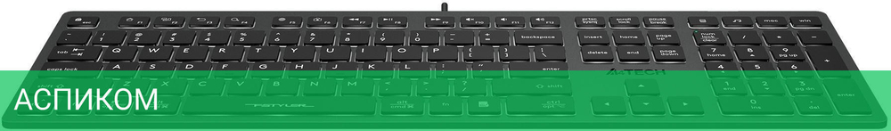 Клавиатура A4Tech Fstyler серый/белая подсветка (FX60H GREY/WHITE)