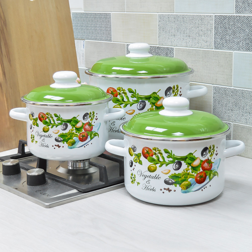 Набор кастрюль "Овощи и травы" №19