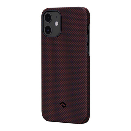 Чехол PITAKA MagEZ Case для iPhone 12 mini, Black/Red Plain (чёрный/красный)