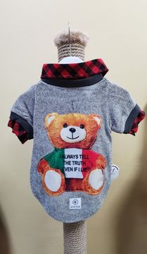 Victory Guide Свитер Поло с мишкой серый