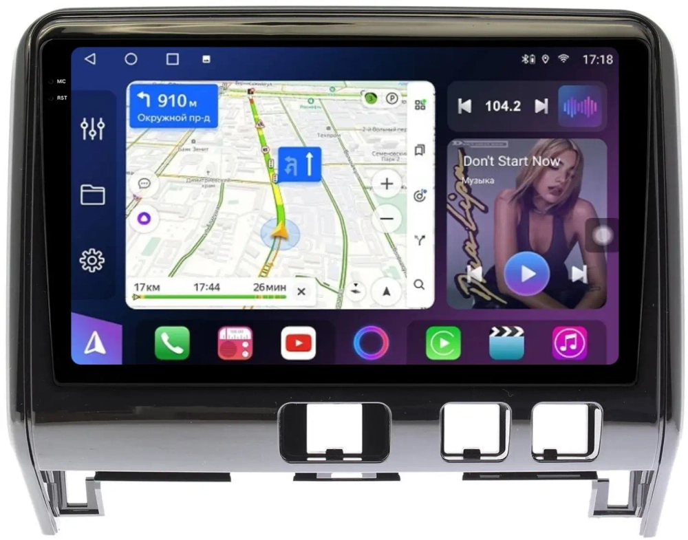 Магнитола для Nissan Serena C27 2016-2019 (рамка глянцевая) - FarCar BM10-9541BL монитор 10.36" QLED на Android 14, TS10, 4+32Гб, CarPlay, 4G SIM-слот