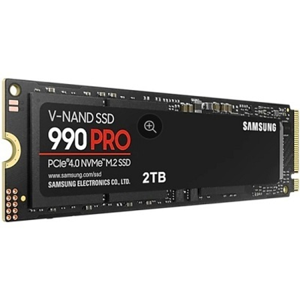 Жесткий диск SSD M.2 2Tb Samsung 990 PRO, 7450/6900MBs, 155000 IOPS, V-NAND MLC, PCI-E4.0x4 (MZ-V9P2T0BW)
