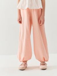 Брюки хлопковые с утяжкой "Дымчатая роза" 7+