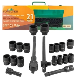 Набор инструментов ударных 21пр. 3/4''(12гр.) Forsland Forsland-6212-9MPB