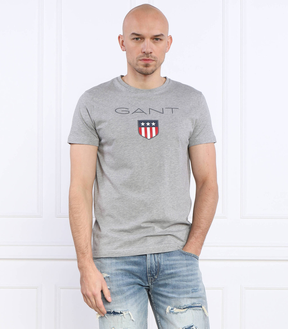 футболка shield ss Gant - серый(2003023)
