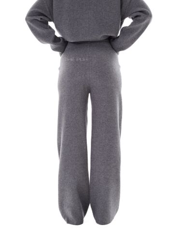 Трикотажный костюм с карманами темно-серого цвета