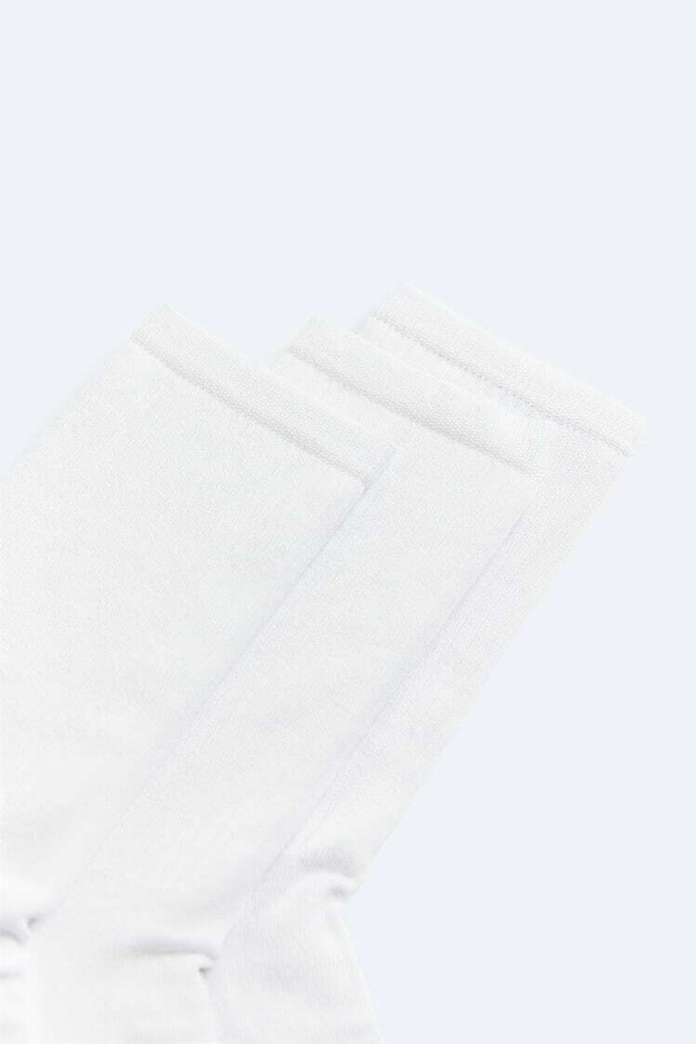 ZARA НАБОР ИЗ ТРЕХ ПАР НОСКОВ В РУБЧИК, БЕЛЫЙ