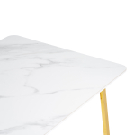 Керамический стол Woodville Селена 1 160х90х77 белый мрамор, золото