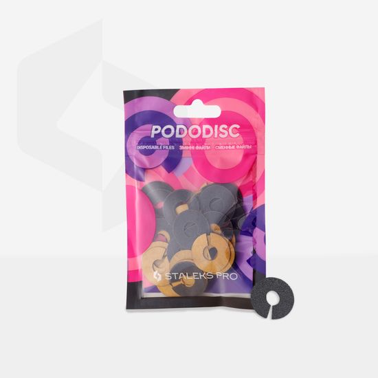 Сменные файлы-кольцо для педикюрного диска PODODISC STALEKS PRO M 180 грит (50 шт)