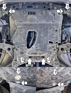 Защита двигателя для Toyota Raize; c 2019 г MOTODOR.72512