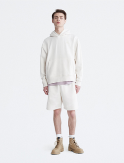 Худи Calvin Klein Relaxed Fit Archive Logo Fleece Bone White