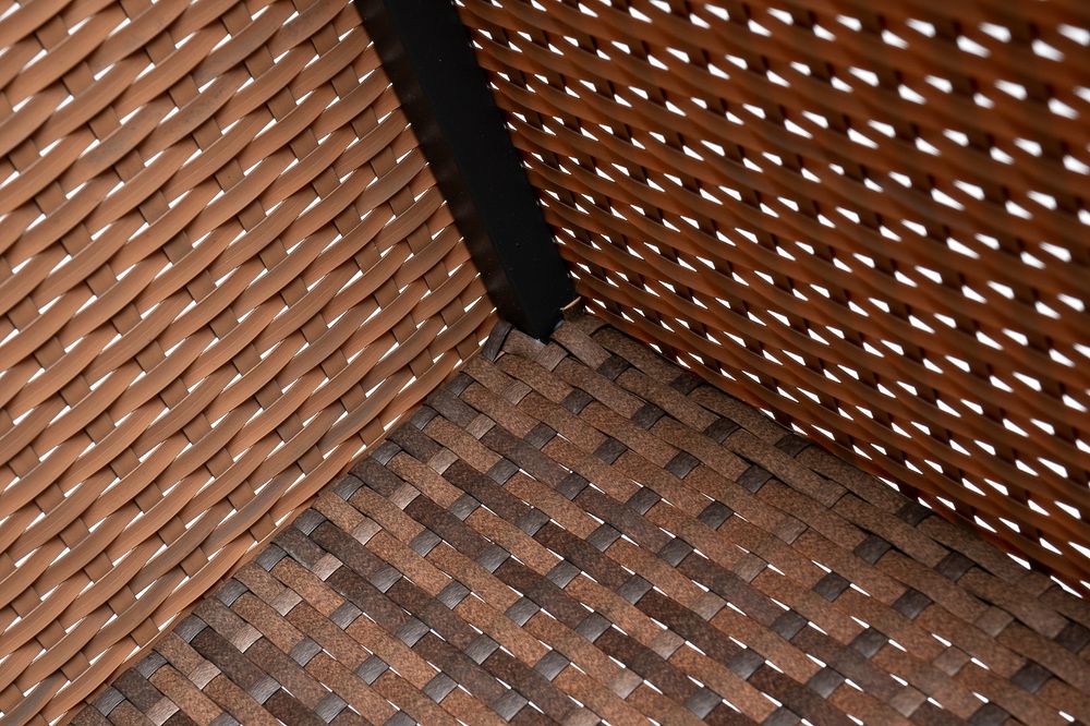 "Лунго" кашпо для цветов большое плетеное из искусственного ротанга, цвет коричневый