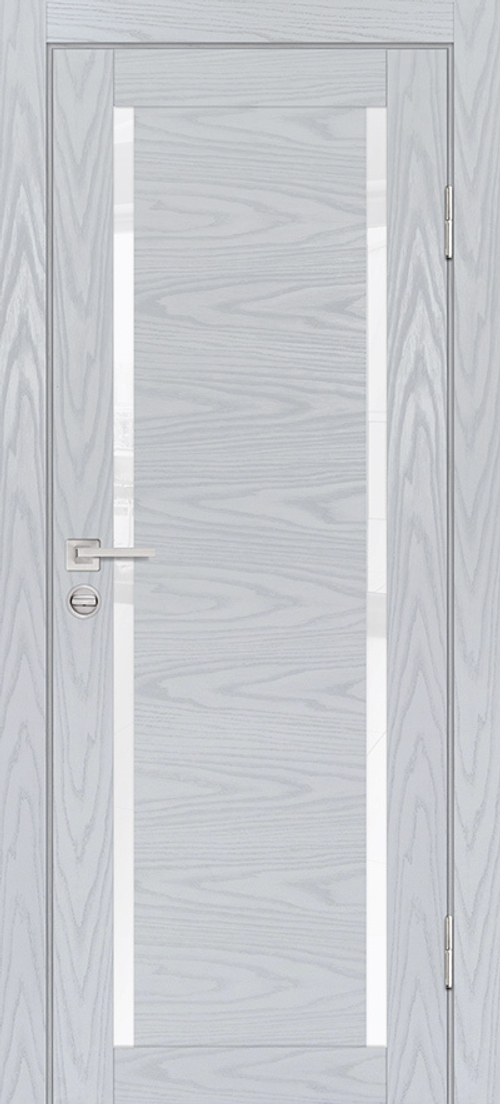 Дверь PSM-9 / Цвет Дуб скай серый / белоснежный лакобель / Двери PROFILO PORTE