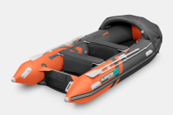 Надувная лодка GLADIATOR E380PRO оранжево-темносерый