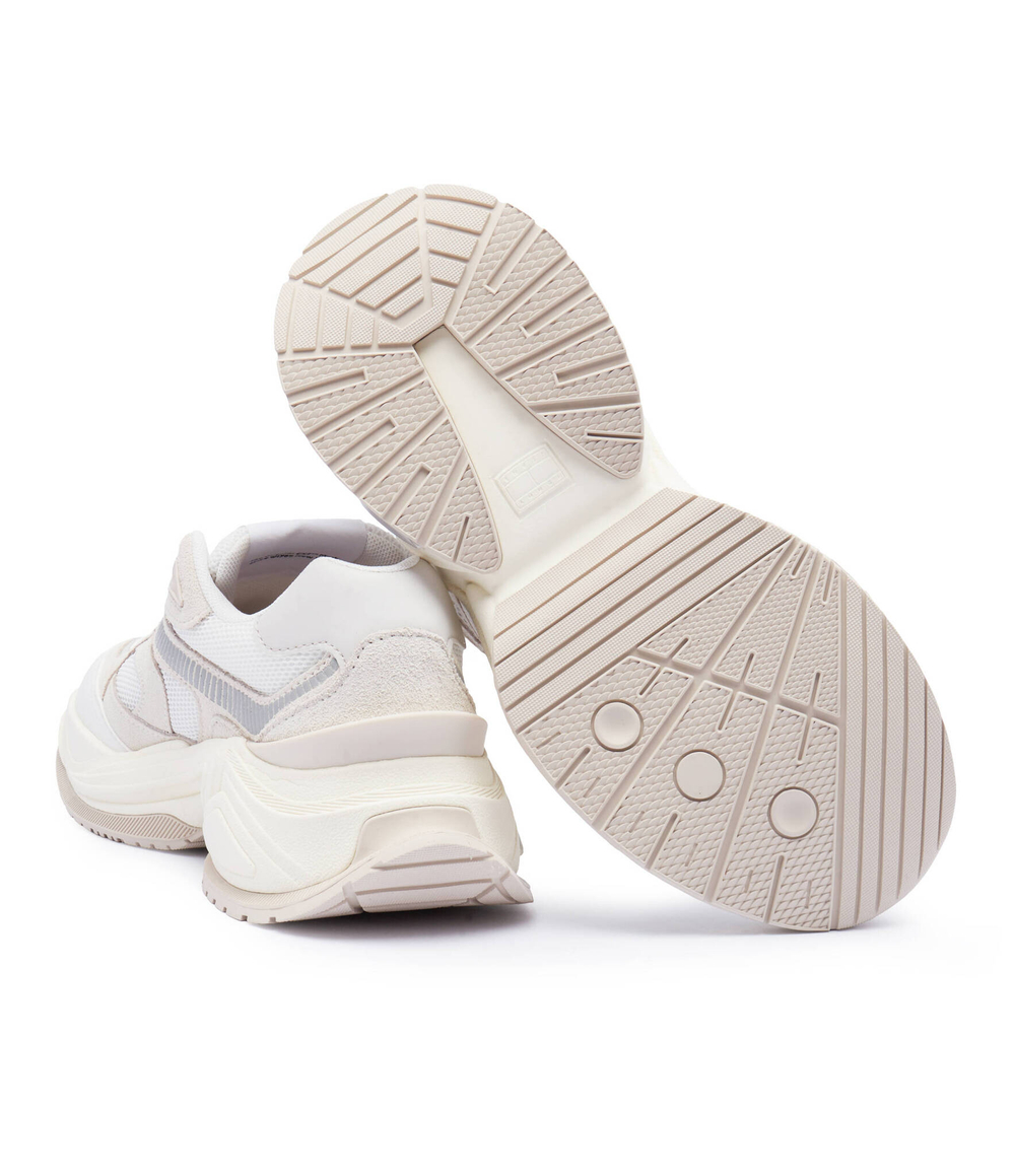 Кожаные кроссовки trendy retro runner Tommy Jeans - экрю(EN0EN02550)