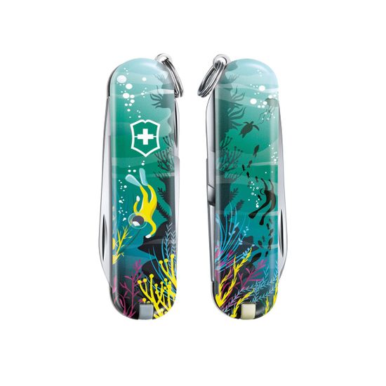 Складной нож Victorinox 0.6223.L2006 Deep Dive c клинком из стали X55CrMo14, рукоять Cellidor