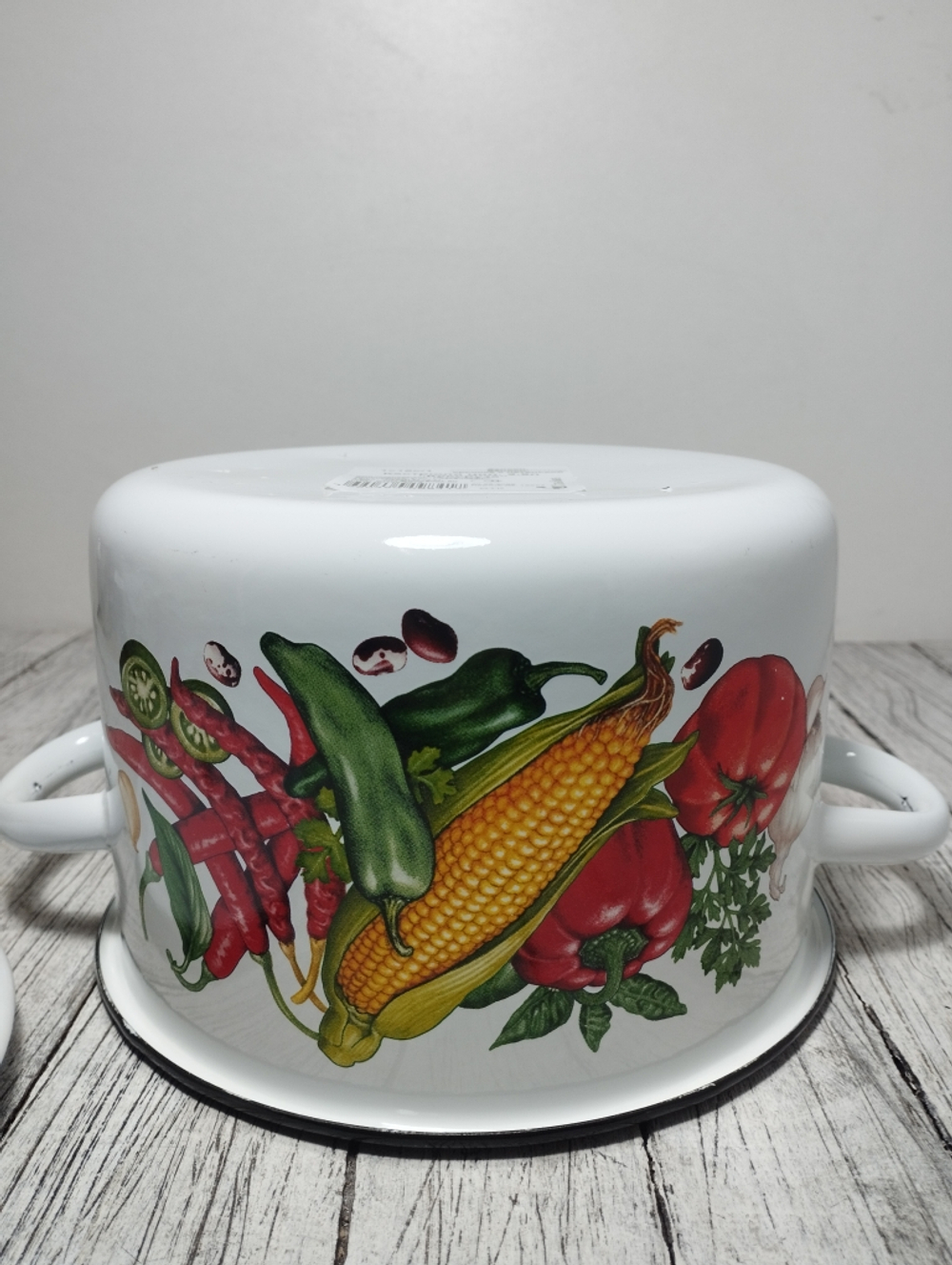 Кастрюля 2,9л с рисунком Кукуруза белая 1с16с