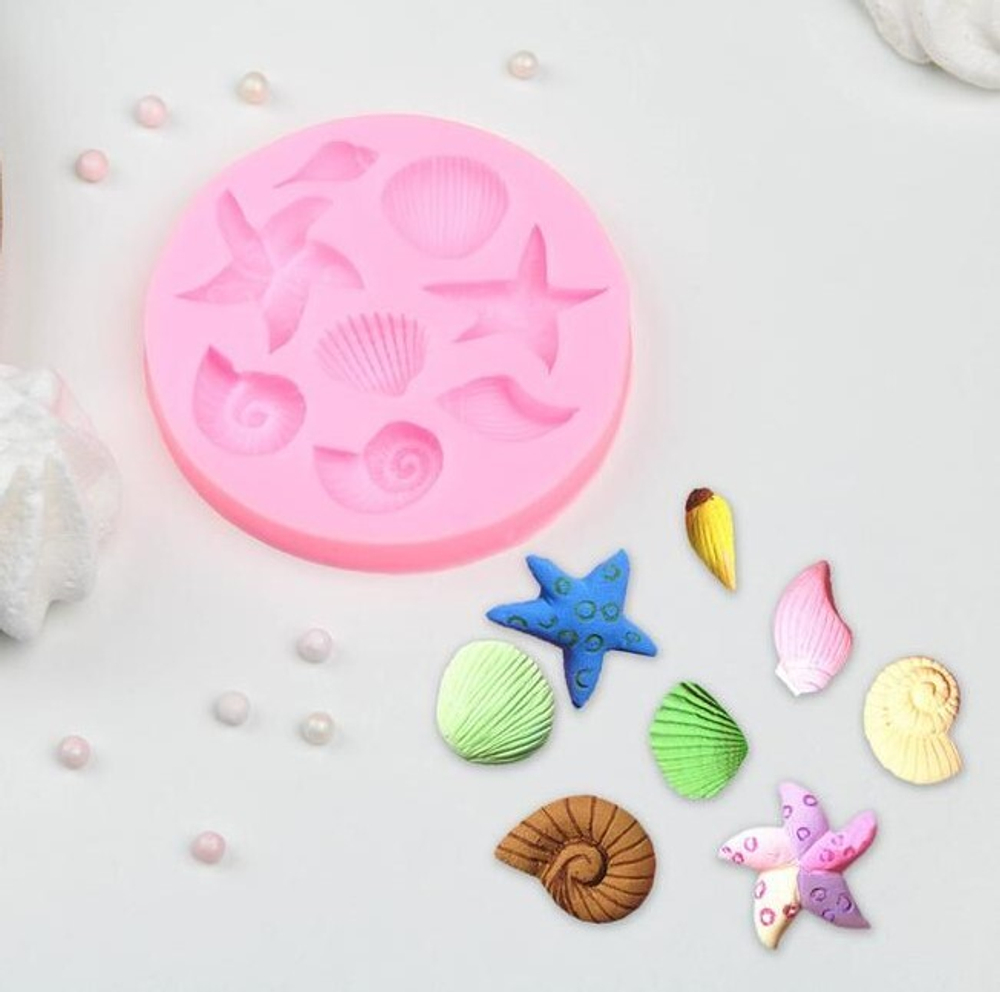 Молд "Морские звезды" 8*8см