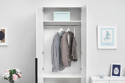 Шкаф распашной с наполнением (3 полки + штанга) ШК 5 (800), Белый