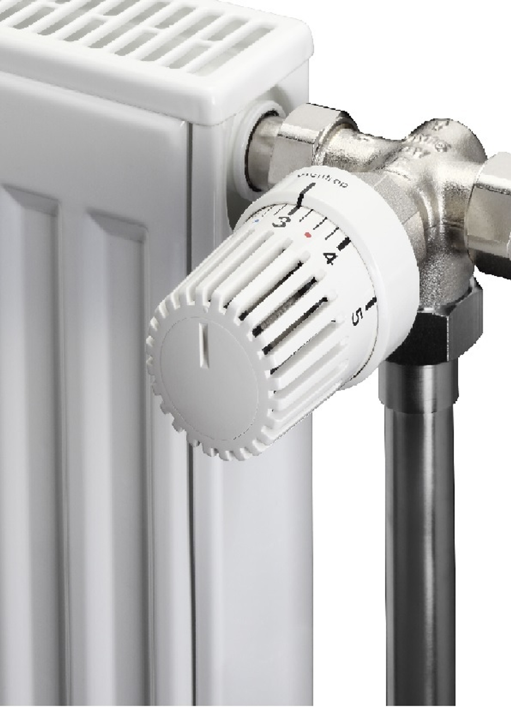 Термостатическая головка Oventrop Uni LH, артикул 1011465, белая, 7-28 С, с нулевой отметкой