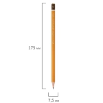 Карандаш чернографитный KOH-I-NOOR 1500, 1 шт., 4B, корпус желтый, заточенный, 150004B01170RU